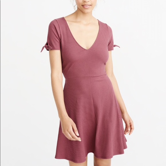 Abercrombie Tie-Sleeve Skater Dress - Picture 1 of 4